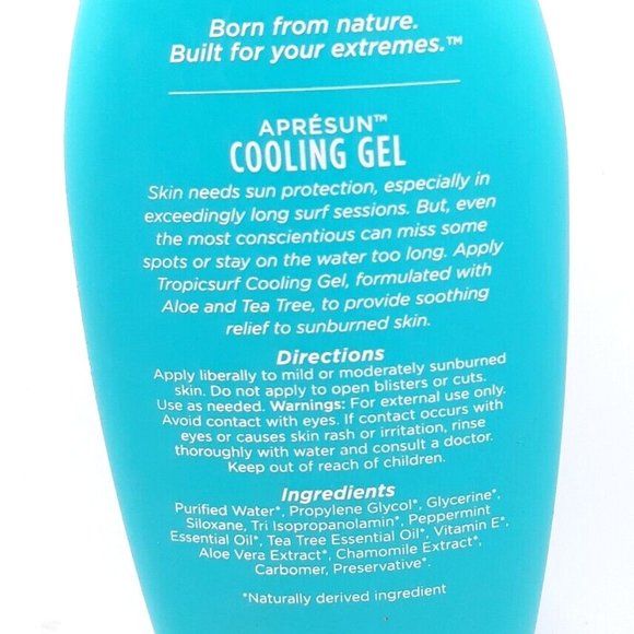 TropicSport Cooling Gel 6.5oz Surf Surfing Aloe & Tea Tree - Picture 2 of 3